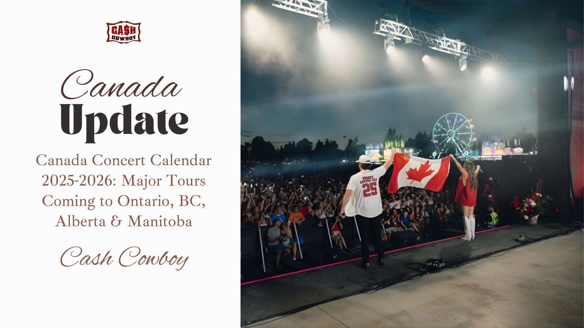 Canada Concert Calendar 2025-2026