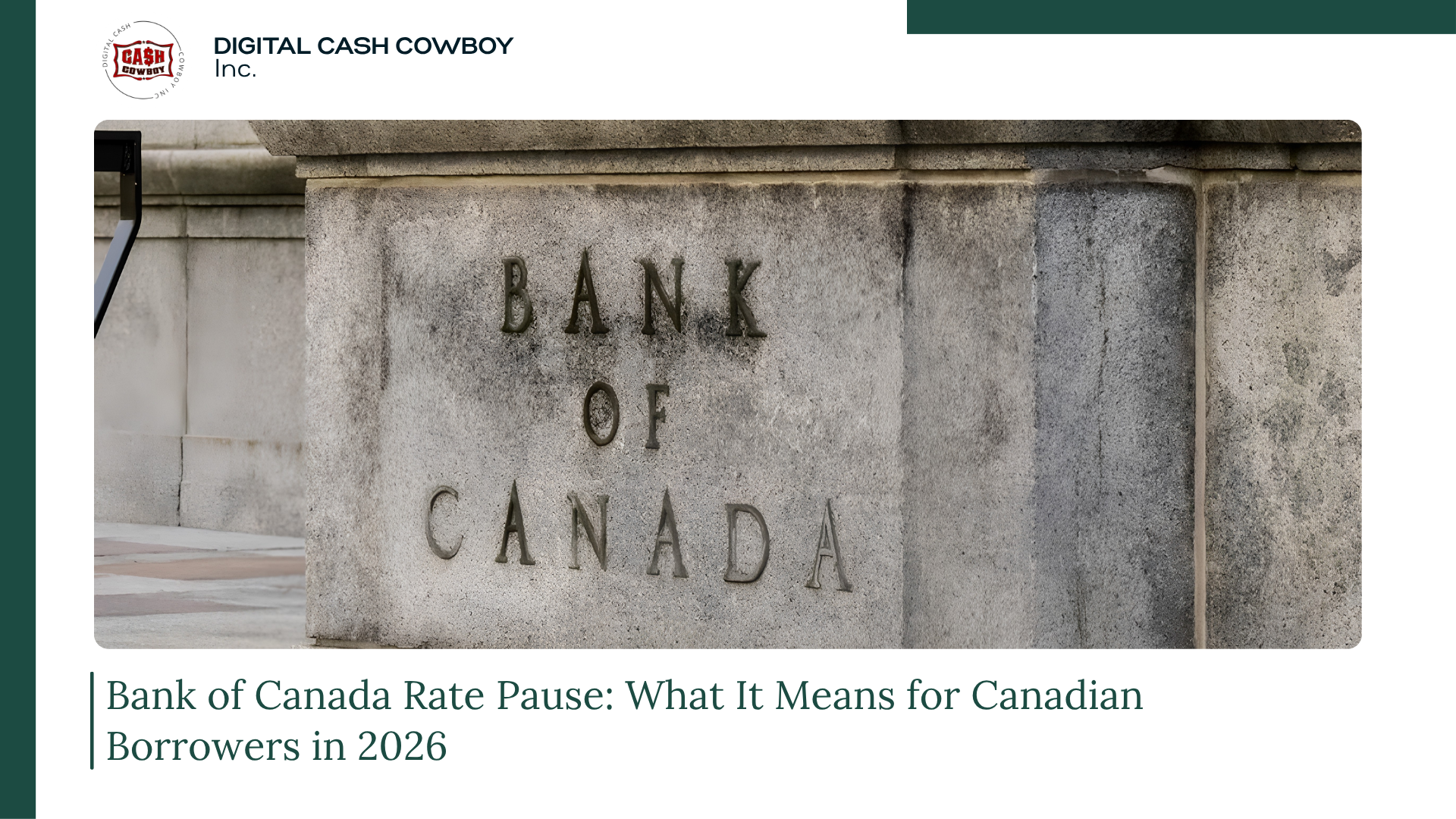 Bank of Canada rate pause