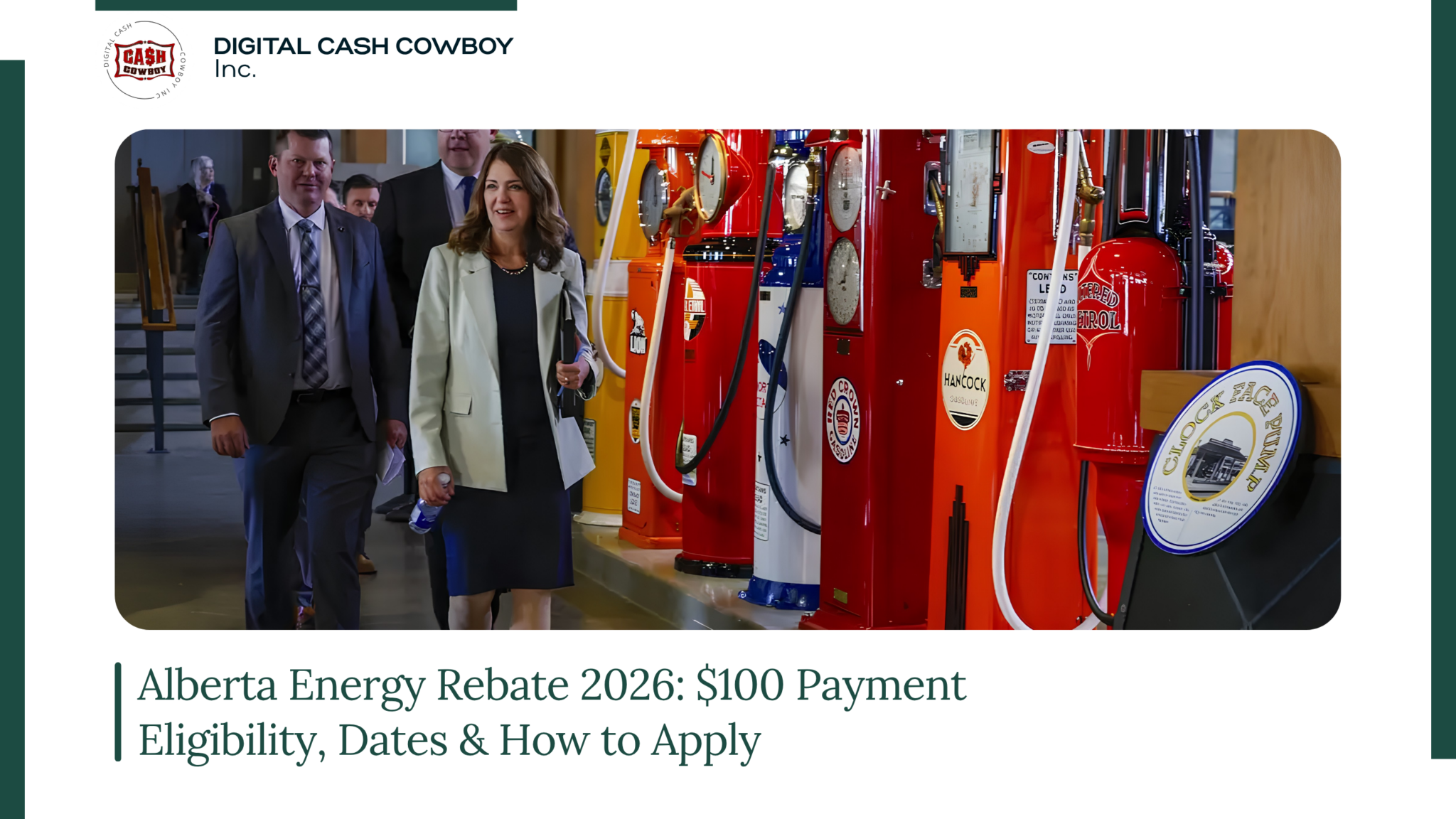 Alberta Energy Rebate $100 payment eligibility and application guide graphic